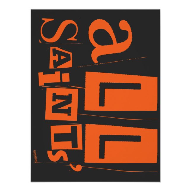 Pôster Todos os Santos católicos (Frente)