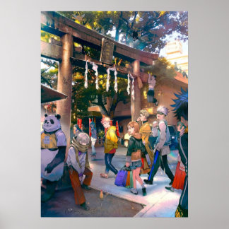 Poster Todos os times Jujutsu Kaisen