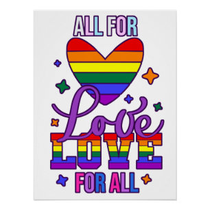 Pôster Todos Pelo Amor Por Todos - Orgulho LGBTQ+