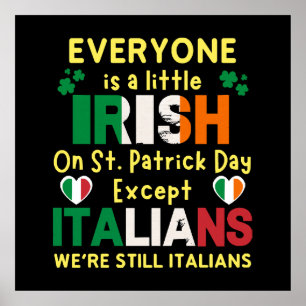 Poster Todos São Um Pouco Irlandeses No Dia De São Patríc