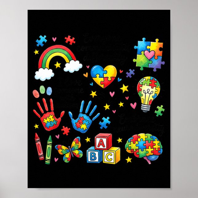 Poster Todos se Comunicam de Maneira Diferente Conscienti (Frente)