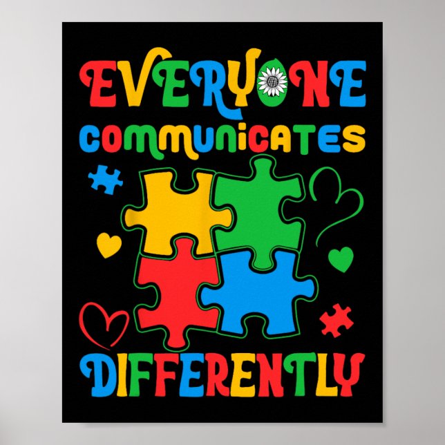 Poster Todos se Comunicam de Maneira Diferente Conscienti (Frente)