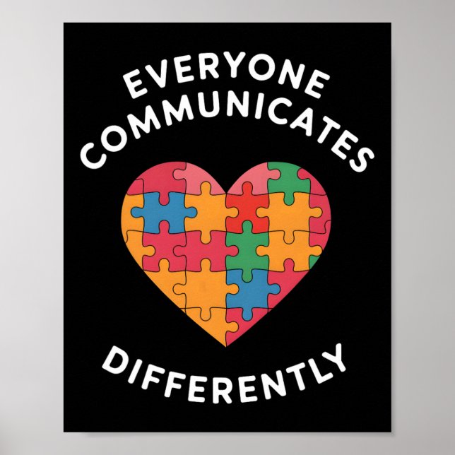 Poster Todos se Comunicam de Maneira Diferente Conscienti (Frente)