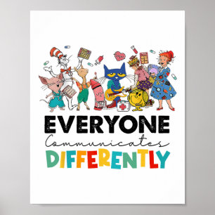 Poster Todos Se Comunicam Diferentemente Com A Criança De