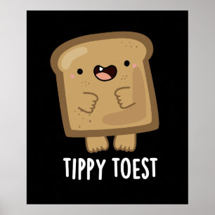 Poster Toer Ditpy Engraçado Toque Ditpy Toast Pun Dardo B
