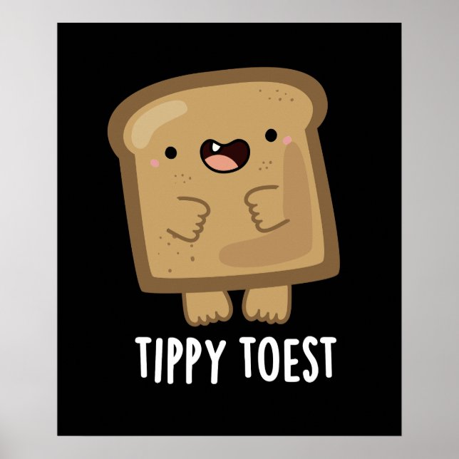Poster Toer Ditpy Engraçado Toque Ditpy Toast Pun Dardo B (Frente)