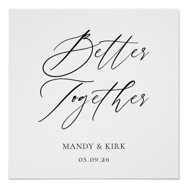 Pôster Together Forever Wedding Backdrop | Ceremony (Frente)