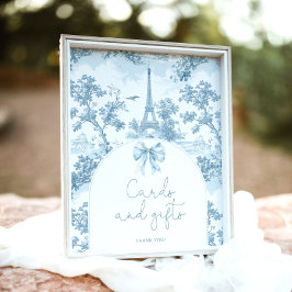 Poster Toile de Jouy Bonjour Cartões e presentes parisien