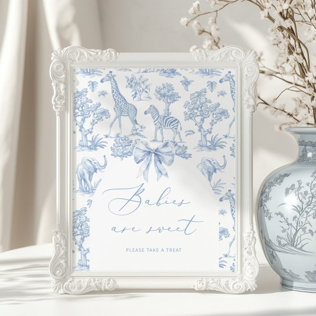 Poster Toile de Jouy Safari Bebês Franceses são doces (Criador carregado)