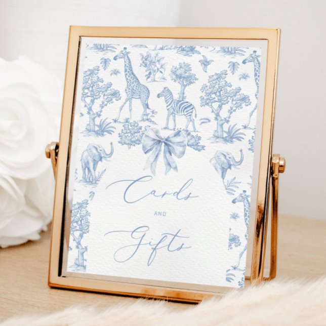 Poster Toile de Jouy Safari - Cartões e presentes frances (Criador carregado)