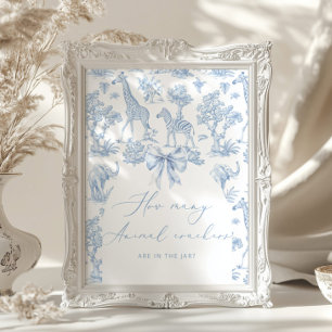 Poster Toile de Jouy Safari Quantos biscoitos de animal