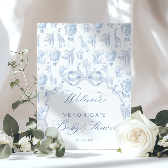 Poster Toile Safari animais Arco Chá de fraldas Bem-vindo (Criador carregado)