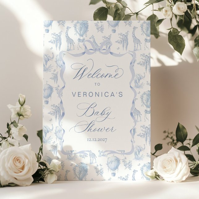 Poster Toile Safari Como o Chá de fraldas de balão de ar  (Criador carregado)