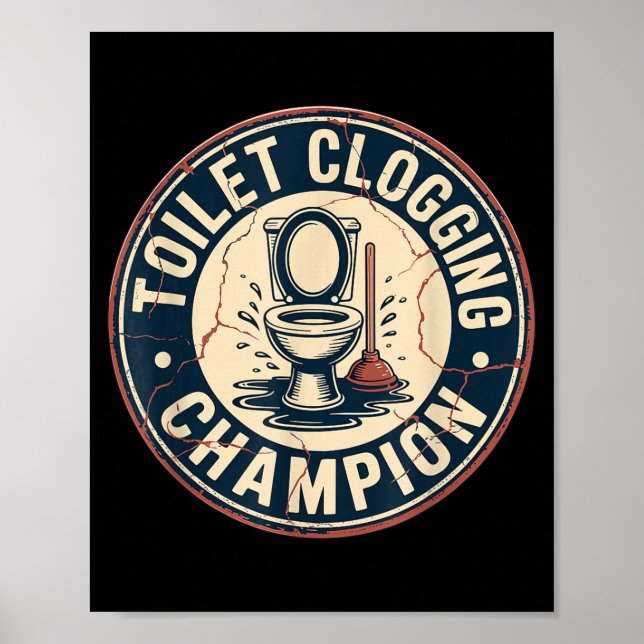 Poster Toilet Clogging Chamon  (Frente)