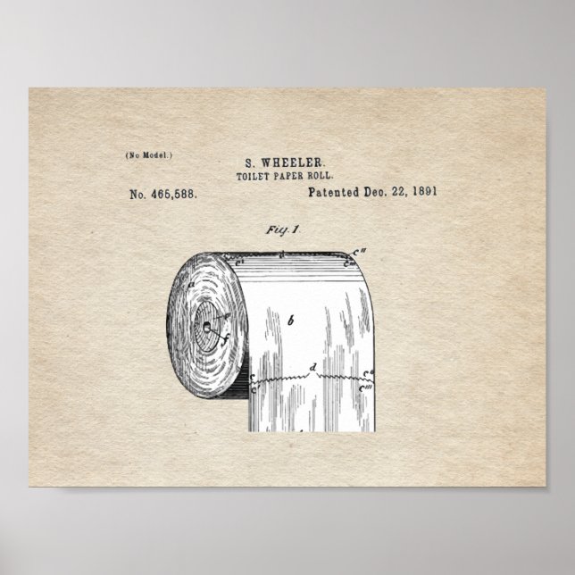 Poster Toilet Paper Roll Patent (Frente)