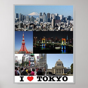 Poster Tokio - I Love - Japan -