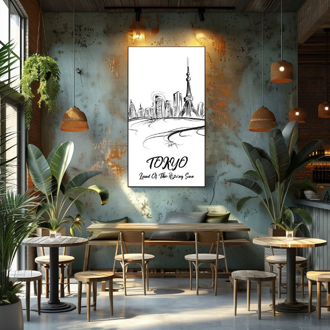 Pôster Tokio: Tierra del Sol Naciente - Arte Lineal (Criador carregado)