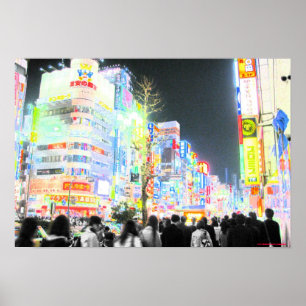 Poster Tokyo de néon