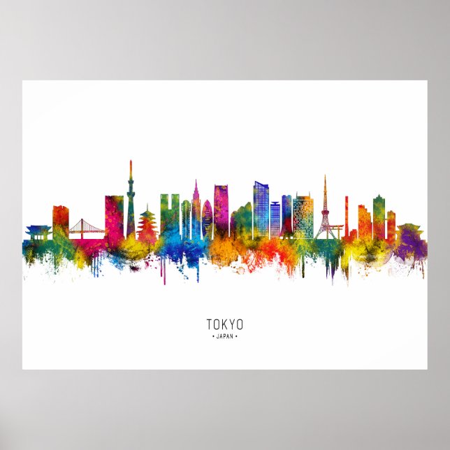 Poster Tokyo Japan Skyline (Frente)