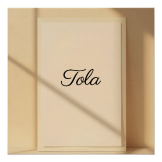 Pôster Tola Modern Name Poster – Personalized Wall Print
