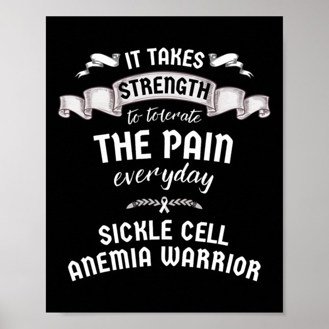 Poster Tolerância de dosagem Guerreiro da Anemia das Célu (Frente)
