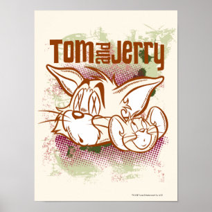 Poster Tom and Jerry Brown and Green