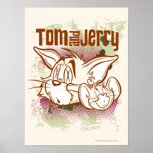 Poster Tom and Jerry Brown and Green (Frente)