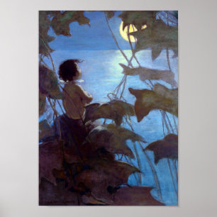 Poster Tom Assistindo a Lua, Jessie Willcox Smith