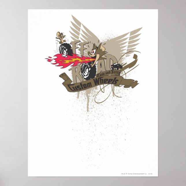Poster Tom e Jerry Custome Wheels (Frente)