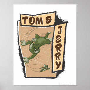 Poster Tom e Jerry em um sofá bronzeado
