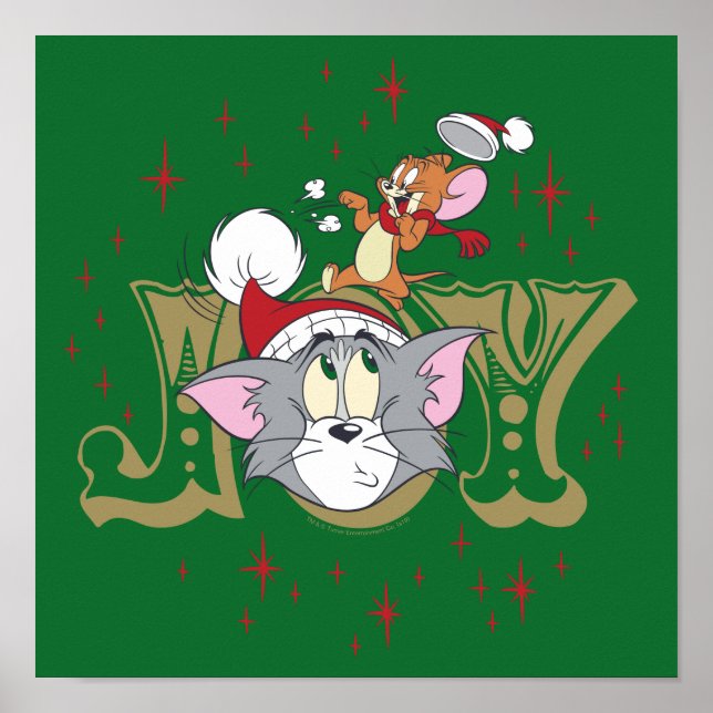 Poster Tom e Jerry Holiday Joy (Frente)