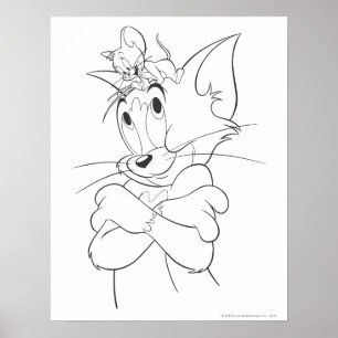 Pôster Tom e Jerry na cabeça