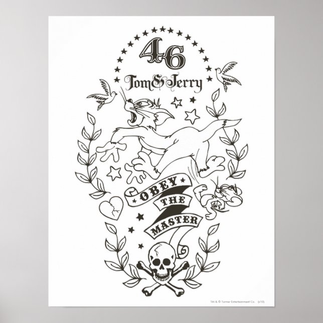 Pôster Tom e Jerry Obey O Mestre 1 (Frente)