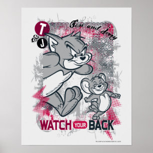 Pôster Tom e Jerry olham sua parte traseira