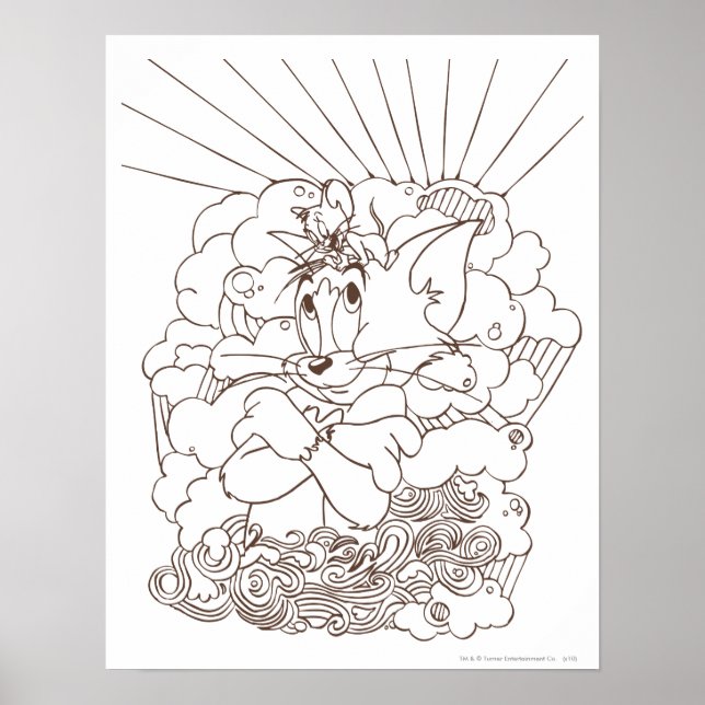 Poster Tom e Jerry Outline (Frente)