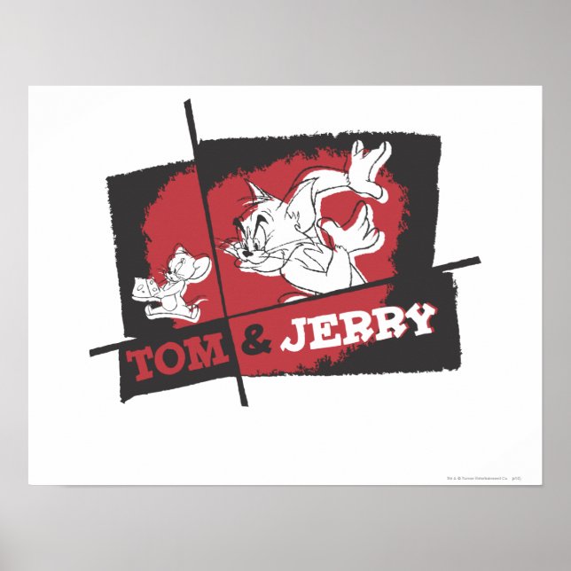 Pôster Tom e Jerry Red e Black (Frente)