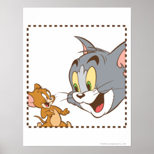 Pôster Tom e Jerry Stamp