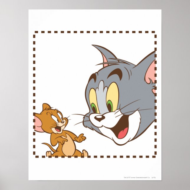 Pôster Tom e Jerry Stamp (Frente)