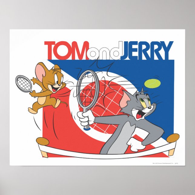 Pôster Tom e Jerry Tênis Stars 4 (Frente)