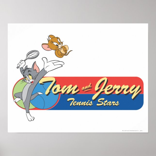 Poster Tom e Jerry Tênis Stars 6 (Frente)