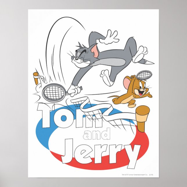 Pôster Tom e Jerry Tênis Stars 7 (Frente)