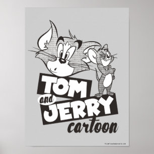 Poster Tom e Jerry Tom e desenhos animados de Jerry