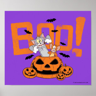 Poster Tom & Jerry   Boo Feliz Halloween