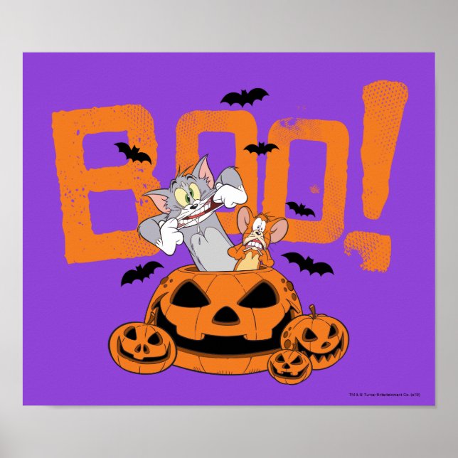 Poster Tom & Jerry | Boo Feliz Halloween (Frente)
