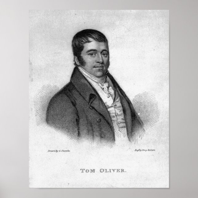 Pôster Tom Oliver, gravado por Percy Roberts (Frente)