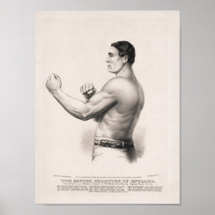 Poster Tom Sayers - campeão inglês Bare-Knuckle
