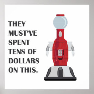 Poster Tom Servo Bot sobre a Cidade