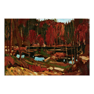 Pôster Tom Thomson - Água-Fundo
