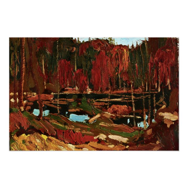 Pôster Tom Thomson - Água-Fundo (Frente)