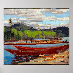 Poster Tom Thomson Bateaux